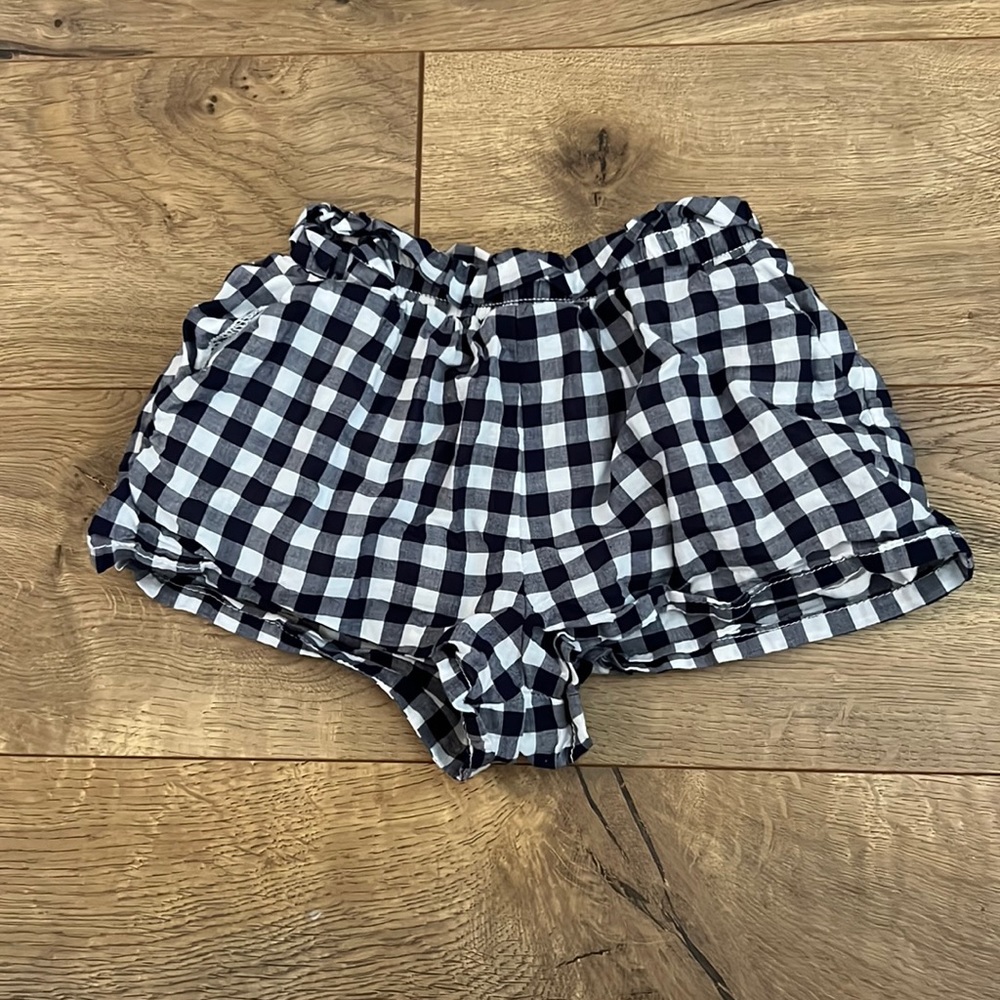 Janie and Jack Black and White Gingham Toddler Girl's Shorts - 18 to 24 Months